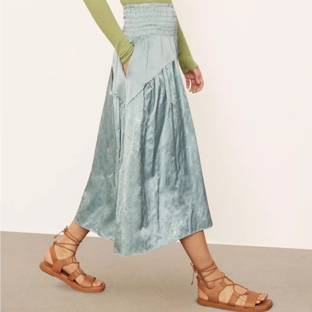 Vince Smocked Tiered Skirt